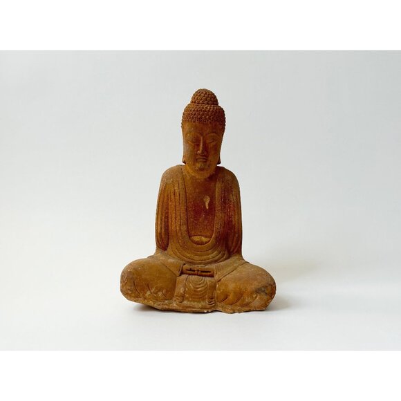 Vintage Other - SOLD - Vintage Handmade Stone Sitting Buddha Figure